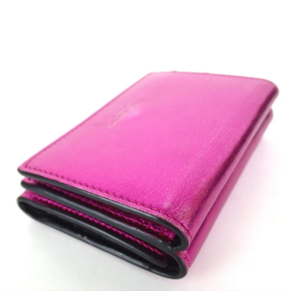 Authentic SAINT LAURENT Tri-fold wallet leather - Picture 4 of 11